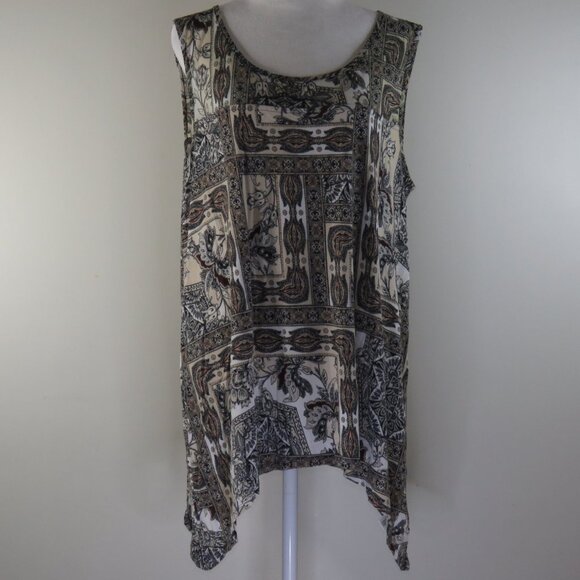 Dana Buckman Women's Floral Sleeveless Pullover Tunic Size XL (C1642) - Picture 2 of 7